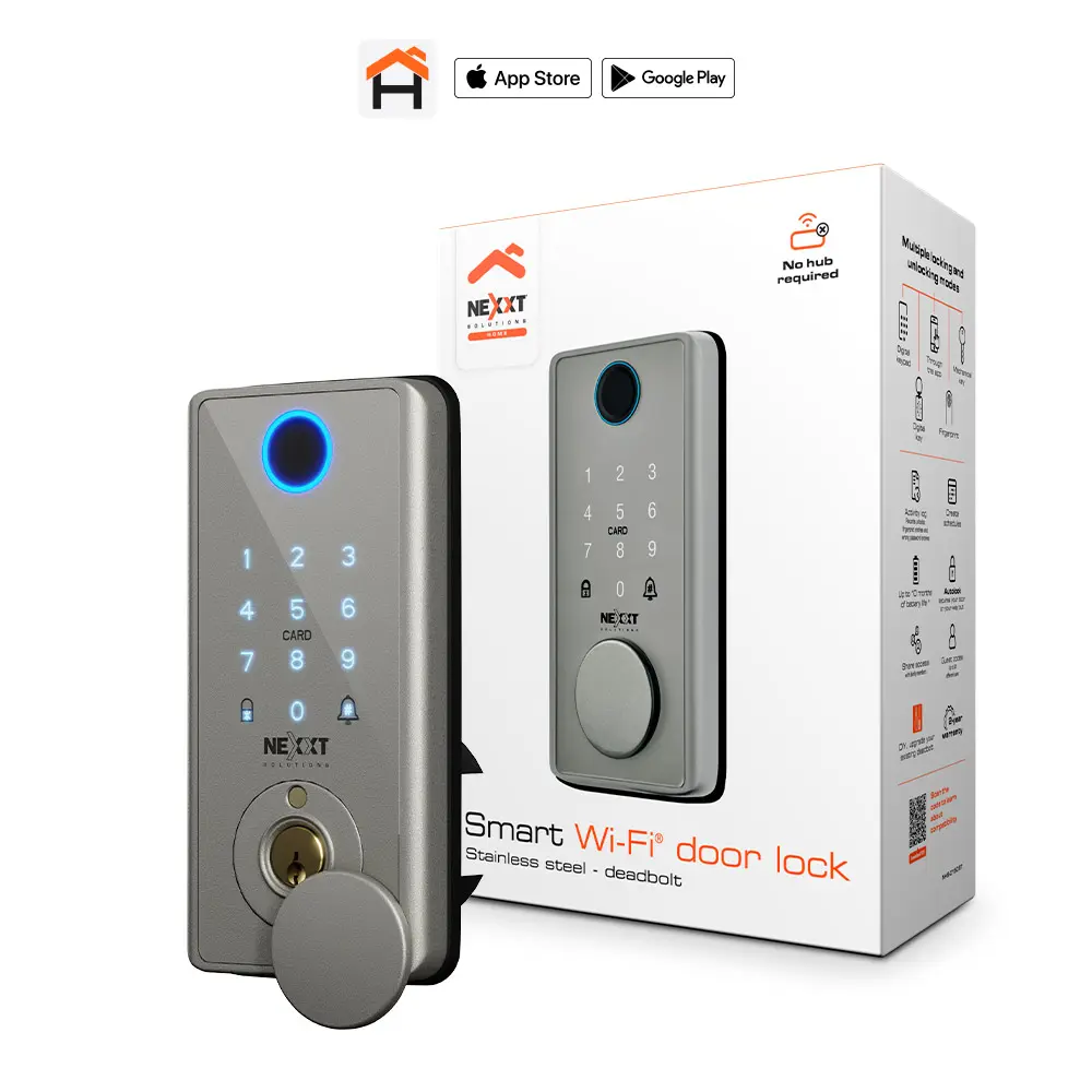 Cerradura inteligente Nexxt Solutions Home Wi-Fi Timbre Gris NHS-D150 ST