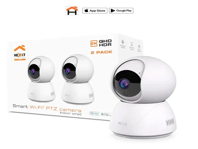 Cámara Inteligente Nexxt Solutions Smart Wi-Fi PTZ Blanca 2-Pack NHC-IP11 2PK