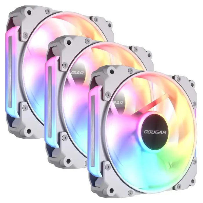 Ventilador Cougar Apolar 120 ARGB 3-Pack Blanco 3MAPR12A3.0002