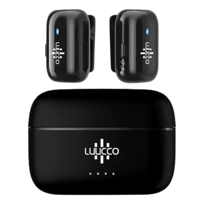 Micrófono Inalámbrico Luucco MiniPods K2 2 Transmisores + 1 Receptor USB-C Negro MILUC00010