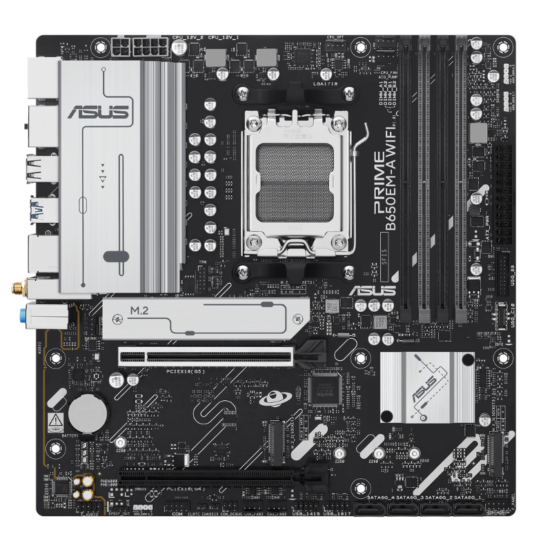 TARJETA MADRE ASUS PRIME B650EM A-WIFI AM5 MATX DDR5 WIFI6 90MB1LM0-M0EAY0