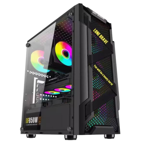 CASE RGB EAGLE WARRIOR CG08Q3RA003C VENTILADORES 3 DE 120MM VIDRIO TEMPLADO Y MALLA