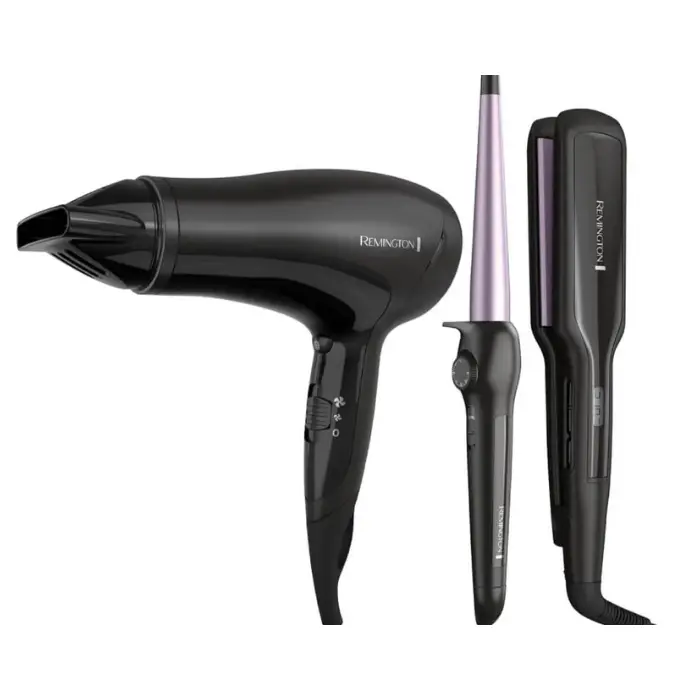 Kit Remington MegaPack Plancha/Secadora/Rizador Midnight Lilac 3PC-S5520-D3015MLF