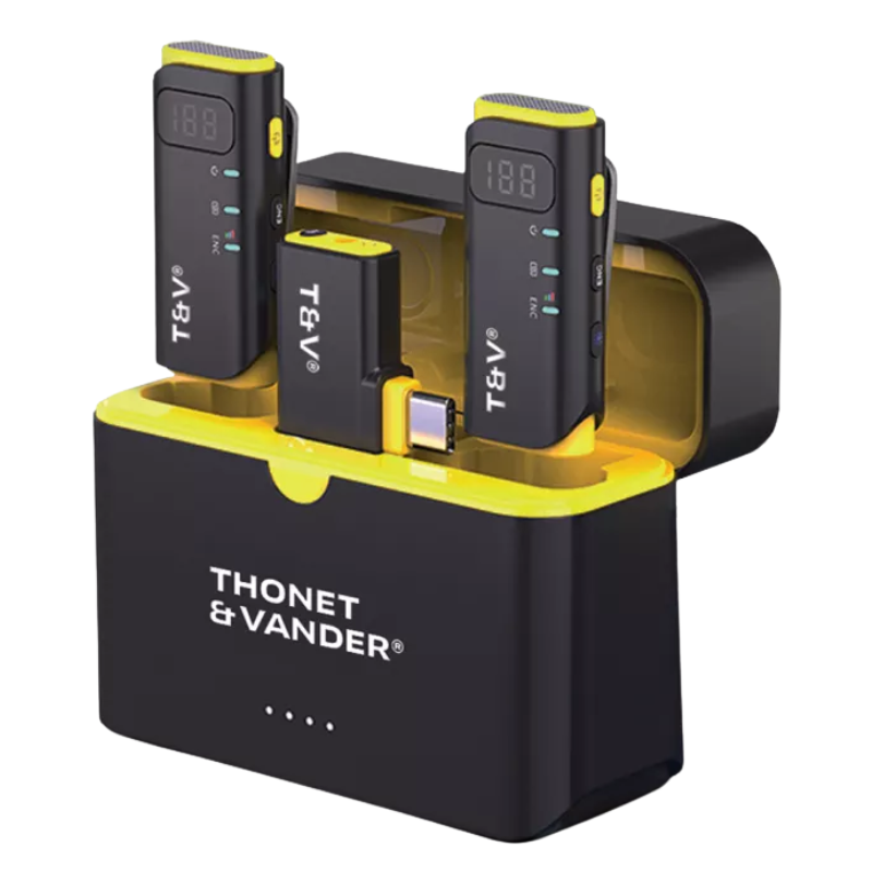 MICROFONO THONET & VANDER VX390 LAVALIER INALÁMBRICO USB-C CUNA DE CARGA DOBLE HK096-03683
