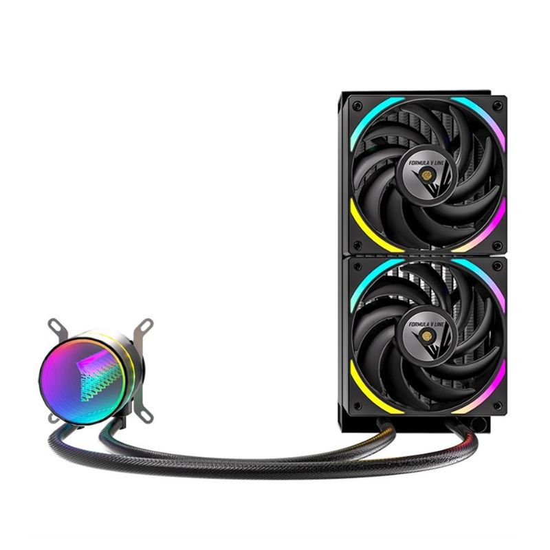 ENFRIAMIENTO LIQUIDO ARGB FORMULA V LINE OASIS L240 ARGB BK 240MM LGA1700/AM5 4 PIN PWM + 3 PIN ARGB 4711401661351