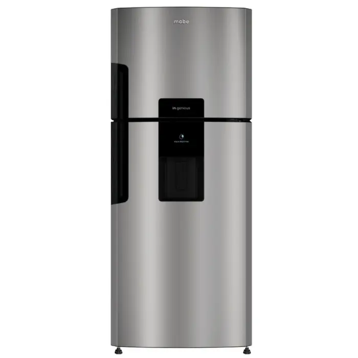 Refrigeradora Automática Mabe 14p³/400Lts Dispensador de Agua Plateada/Negro RMP410JCAU