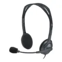 Headset Logitech Stereo H111 Alámbrico Aux 3.5mm con Micrófono Negro 981-000612
