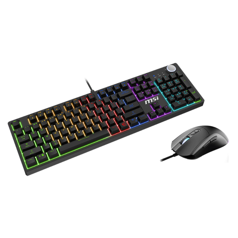 TECLADO Y MOUSE GAMING RGB MSI FORGE GK320 COMBO RED US S11-04CE204-HH9