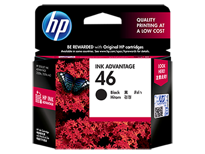 Cartucho de Tinta Negro HP 46 CZ637AL