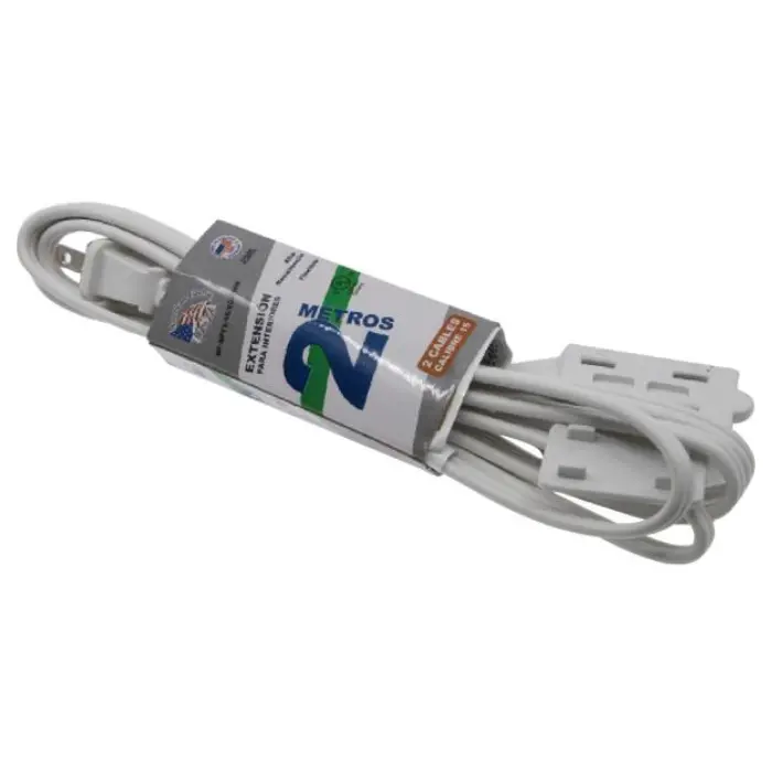 Extension American Electric SPT 2M 2X16 UL Blanca SPT2-16/2-2MW