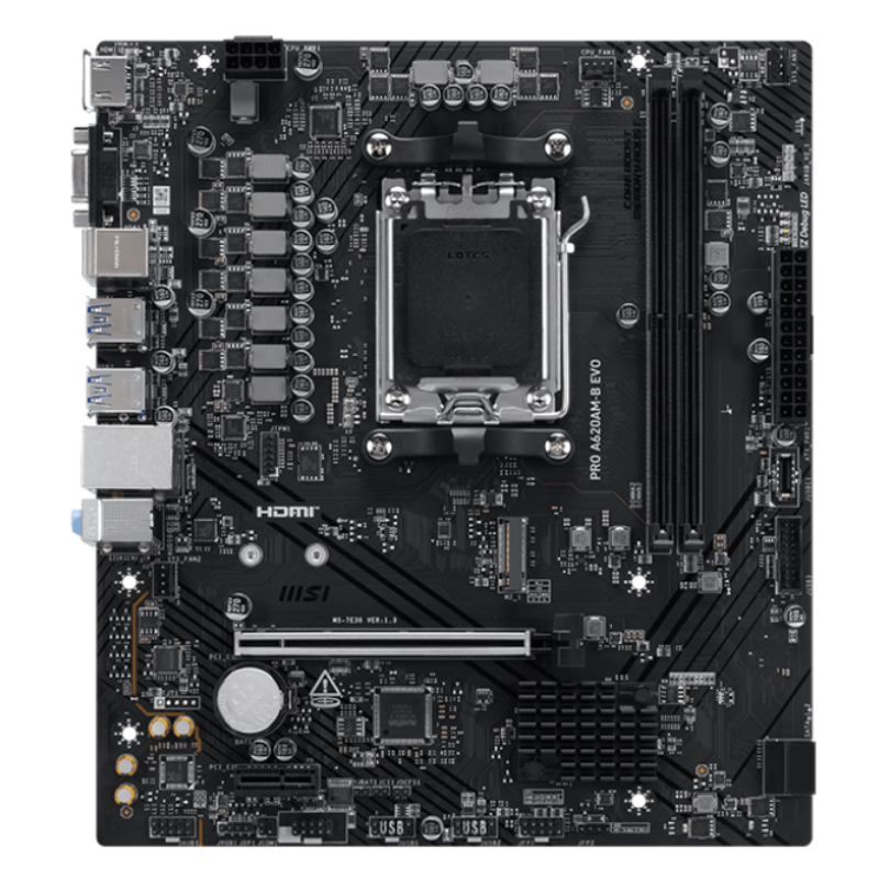 TARJETA MSI PRO A620AM-B EVO AM5 MATX DDR5 911-7E36-002