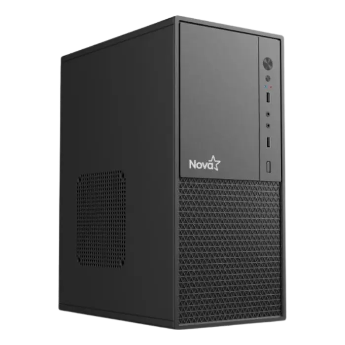 CASE NOVA CM09Z9RA001C MINI TOWER VENTILADOR 1 DE 80 MM CON PANEL FRONTAL SIN FUENTE DE PODER