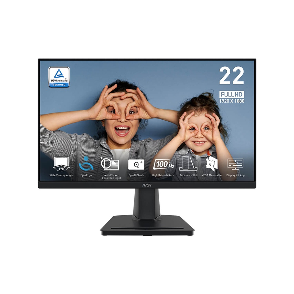 Monitor MSI - LED-backlit LCD monitor - 21.45" - 100Hz 1ms HDMI VGA VA PRO MP225v