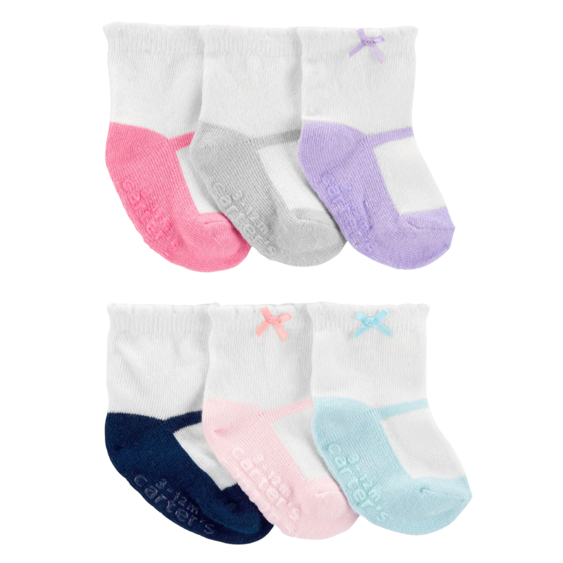 Set de 6 pares de medias estilo zapatito