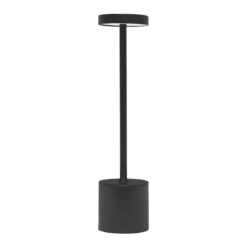 LAMPARA DE MESA LARGA NEGRA