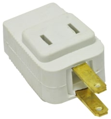 CLAVIJA LADRON TRIPLE POLARIZADO BLANCO 125V 15A
