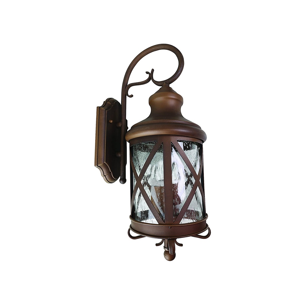 FAROL DE PARED PEQUEÑO ALUMINIO, BRONCE ANTIGUO E26