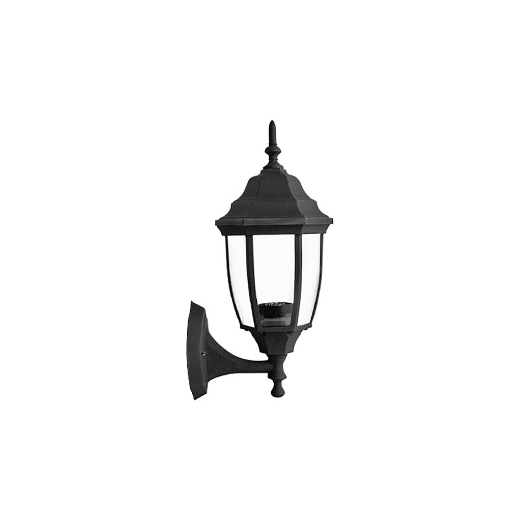FAROL DE PARED ALUMINIO, NEGRO. E26