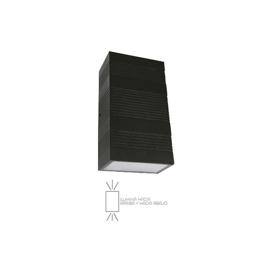 LUM EXTERIOR APLIQUE NEGRO 300LM 6W 4000K