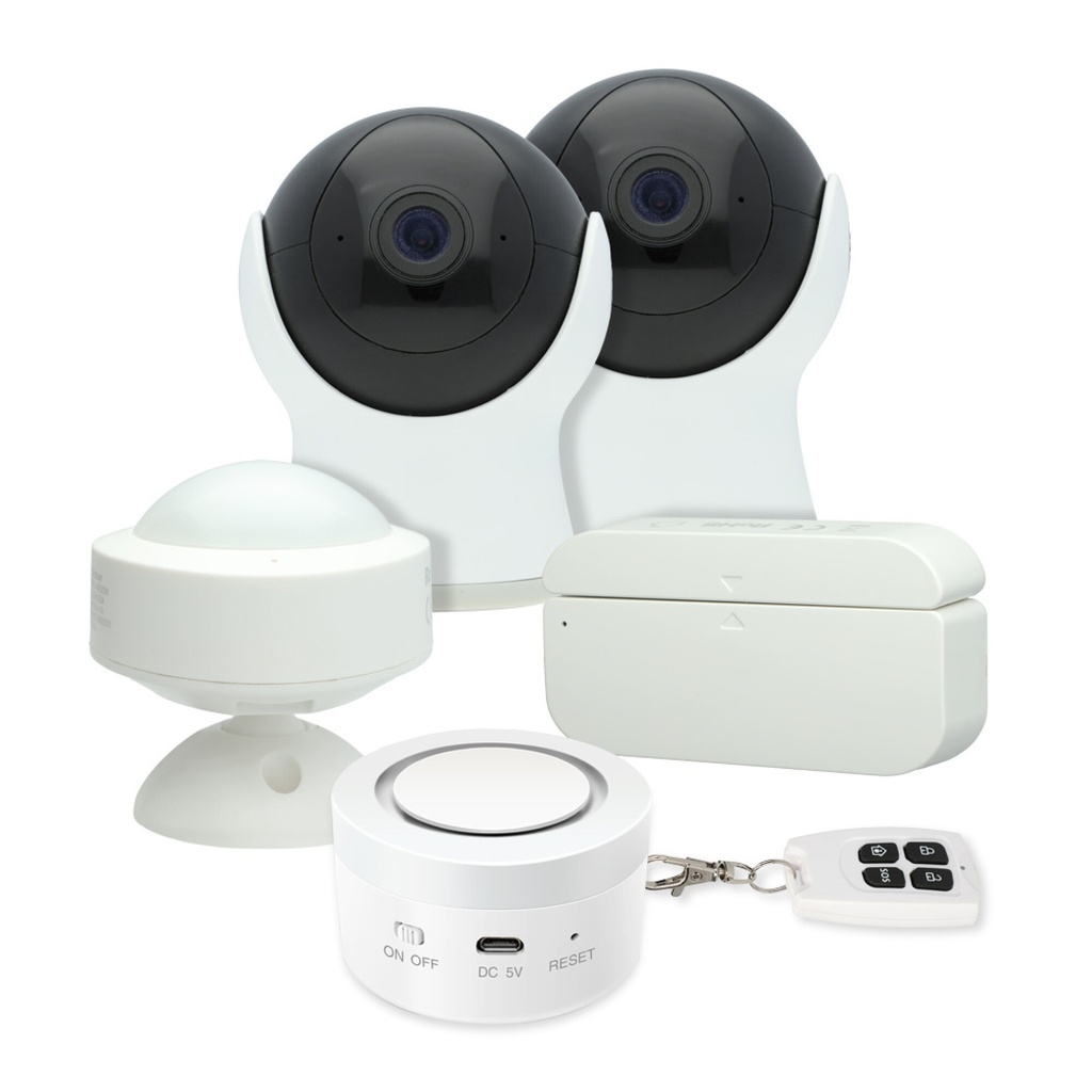 KIT 2CAMARA SIRENA SENS PV SENS MOV CTR