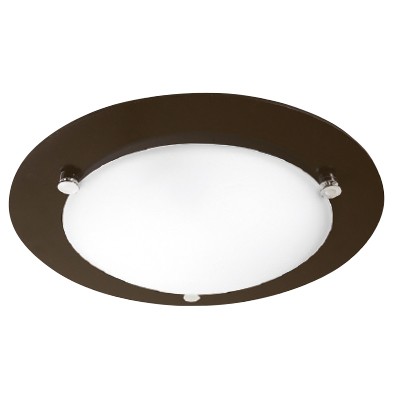 LUM. TECHO BASE MADERA, MADERA OSCURA 2 x E26