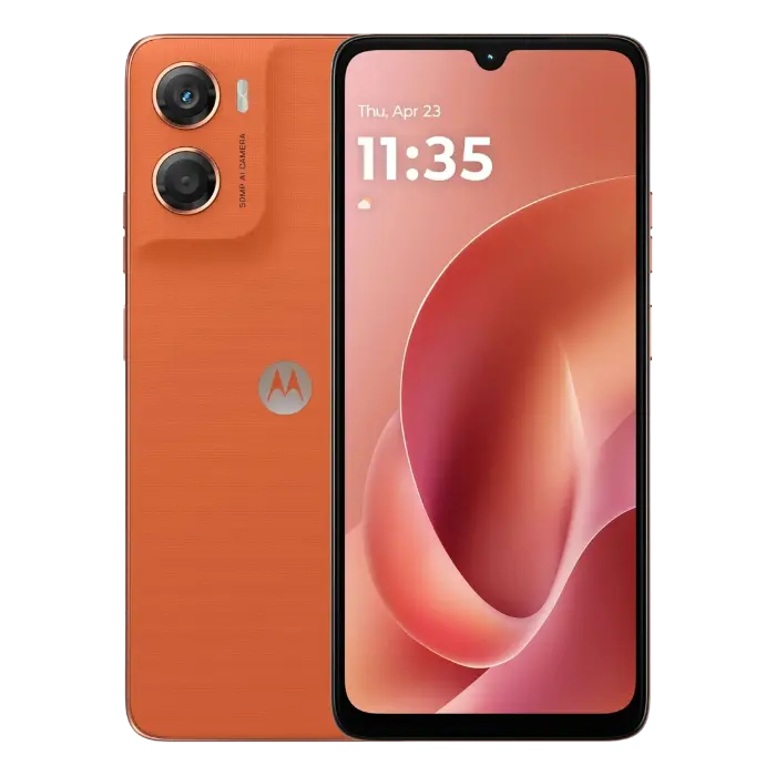 Celular Motorola Moto G06 LTE 128GB 4GB-RAM Arabesque Naranja XT2535-2