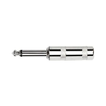 KIRLIN CV2306 X1P CONECTOR 1/4 MONO PLATEADO CV2306X1P