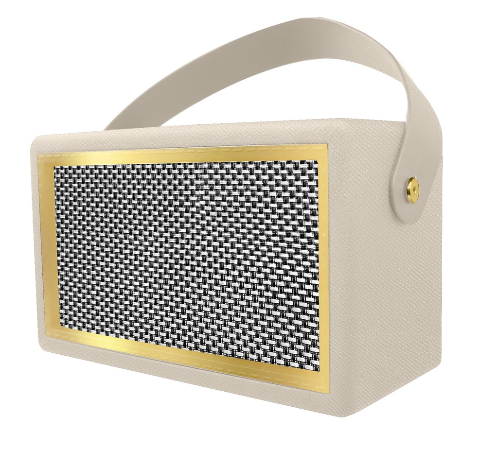 PARLANTE RECARGABLE PORTATIL RETRO BEIGE/BATERIA PORTATIL/BT BC-AU-BS-266-BE BICONIC BC-AU-BS-266-BE
