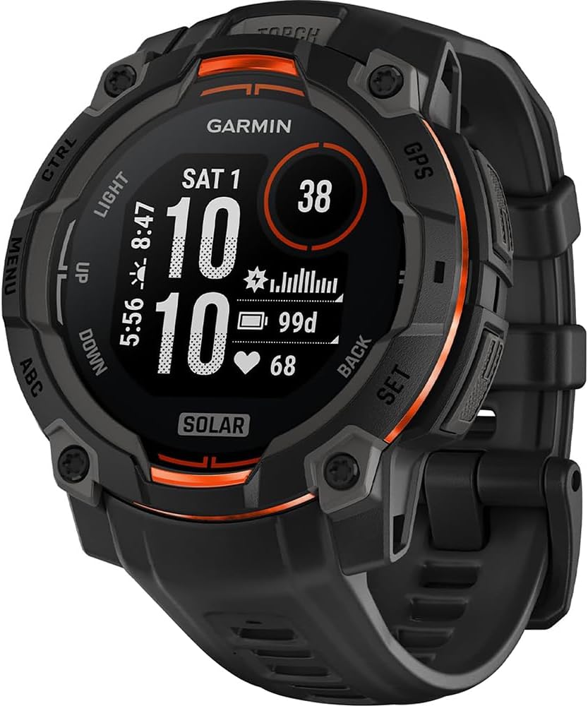 Garmin Instinct 3 – 45 mm, Solar Negro, correa negra 010-02934-00