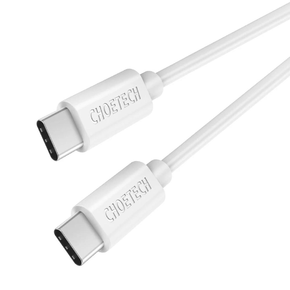 Cable USB Tipo C a Tipo C, PVC, 1MT, CC0002 Blanco CC0002-WH