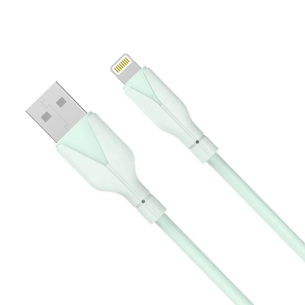 Cable Lightning a USB, Carga y Sincro, 1M, silicon, XAL-0003, verde XAL-0003