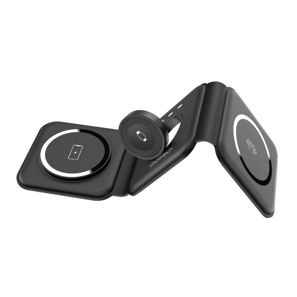 Cargador Inalámbrico Magnético Plegable 3 en 1, T588-F-BK T588-FBK