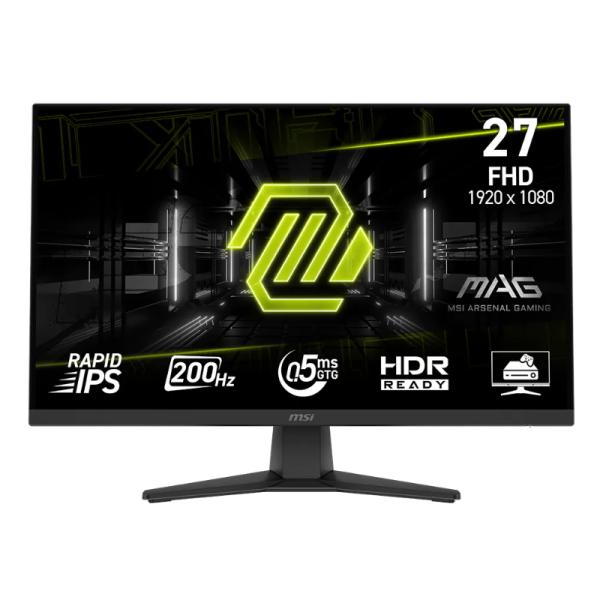 MONITOR MSI MAG 272F 27" PLANA 1920 X 1080 FHD 200HZ RAPID IPS ADAPTIVE-SYNC HMDI / DISPLAYPORT 9S6-3CE51T-002
