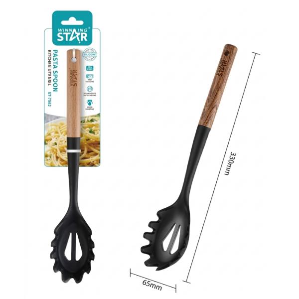 CUCHARA DE PASTA WINNING STAR ST-7552 SILICONA / NYLON / MADERA FP-1644-WST-38864