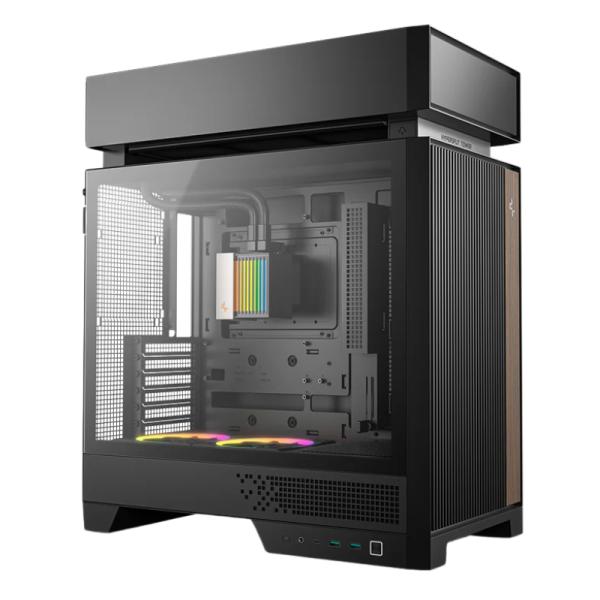 CASE RGB DEEPCOOL CL6600 MID TOWER VENTILADORES DE 2 DE 120MM CON MALLA FRONTAL Y ENFRIAMIENTO LIQUIDO PREINSTALADO R-CL6600-BKNNA0-G-1
