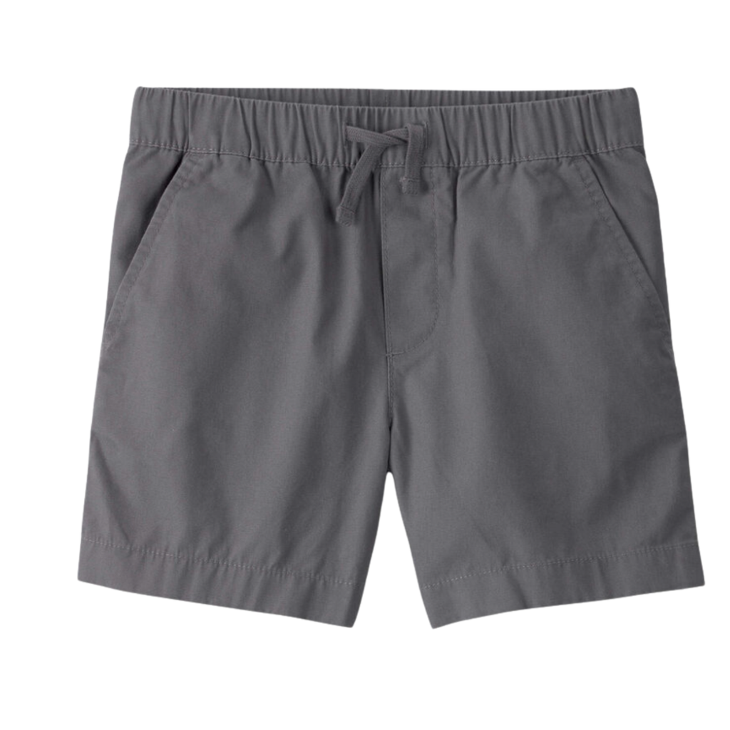 Short gris de algodón con ajuste cintura