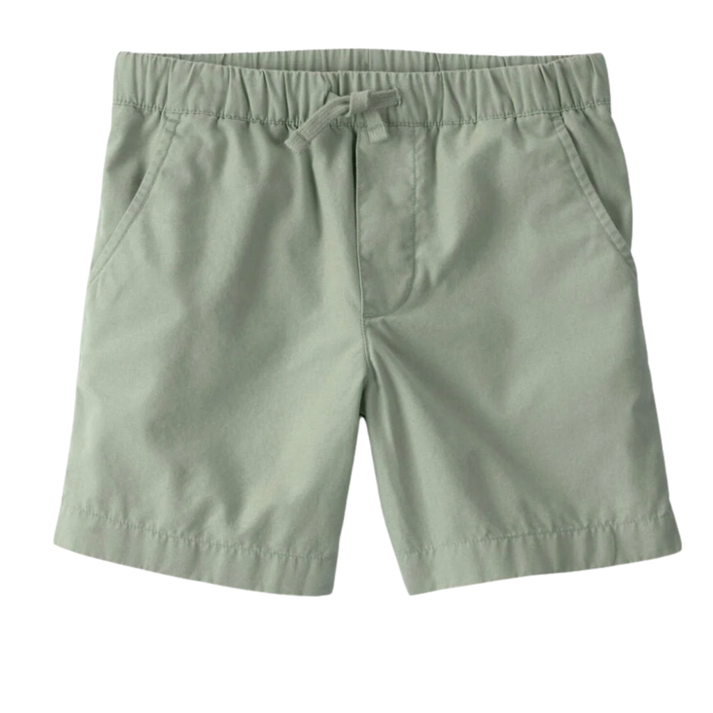 Short verde oliva de algodón ajuste cintura