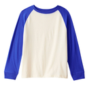 Camiseta manga larga blanca con azul para niño