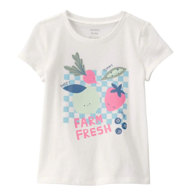 Camiseta farm fresh para niña 🍓🌱