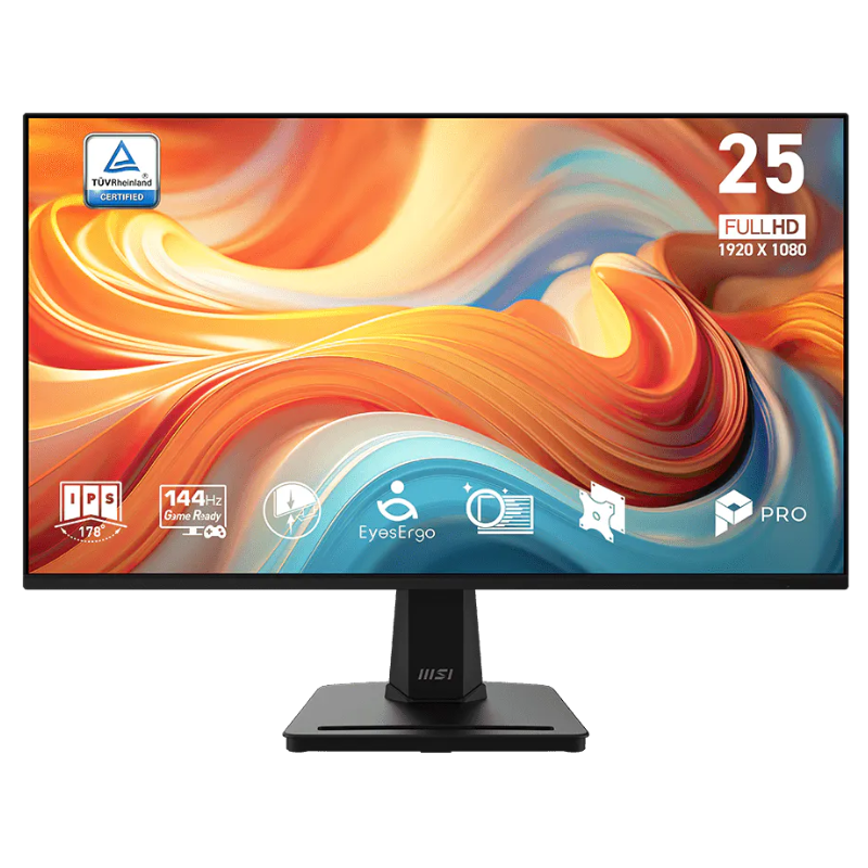MONITOR MSI PRO MP251 E14L 25" 1920X1080 144HZ IPS ADAPTIVE-SYNC HDMI 1.4 / VGA 9S6-3PD2CM-048