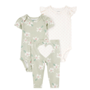 Set 3 piezas bebé niña con corazoncito