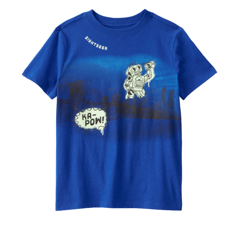 Camiseta niño robot azul  🤖