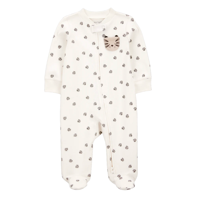 Pijama 1 pieza bebé tigrito algodón suave 🐯🤍