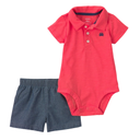 Conjunto 2 piezas con enterizo estilo polo 🦀