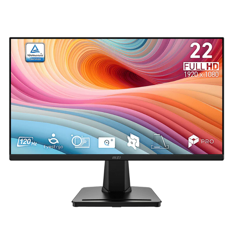 MONITOR MSI PRO MP225 E12VL 21.45" FHD 1920X1080 120 HZ VA ADAPTIVE-SYNC / HDMI / VGA 9S6-3PE0CM-024