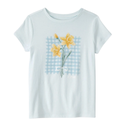 Blusa floral azul pastel para niña