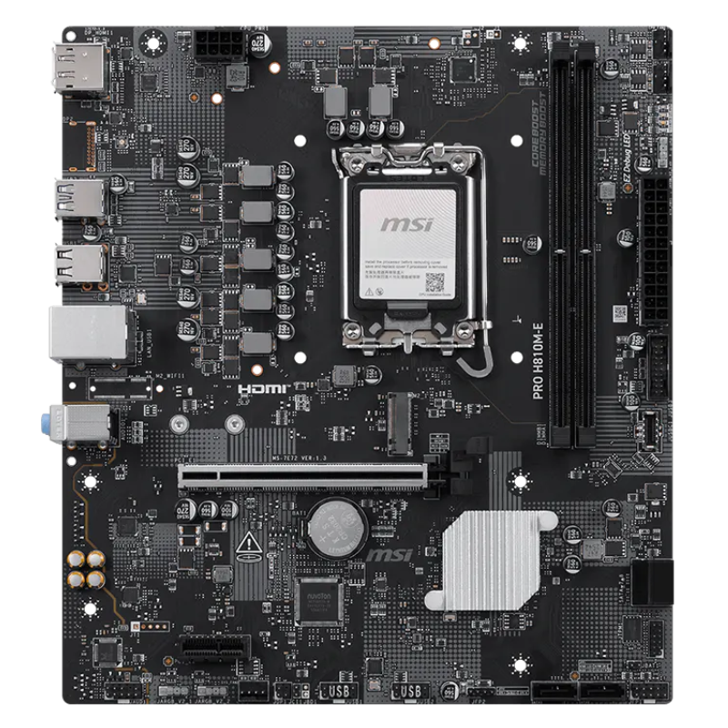 TARJETA MADRE MSI PRO H810M-E LGA 1851 MATX DDR5 911-7E72-002