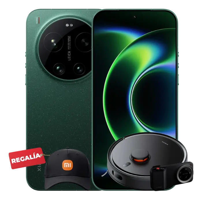 Combo Celular Xiaomi 17 Ultra 5G 512GB 16GB-RAM Verde 73182 + Aspiradora Inteligente Xiaomi Robot Vacuum S20 US 5000Pa Negra 57094 + Kit Fotográfico Pro Xiaomi 17 Ultra Negro