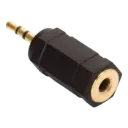 Adaptador Jack Steren 3.5mm a 2.5mm Estereo Negro/Dorado 252-140