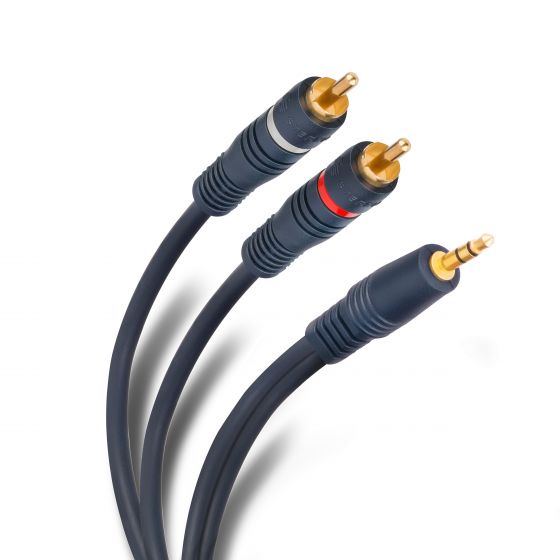 CABLE HOME THEATER PLUG 3.5MM A 2 PLUGS RCA 1.8M 254-045